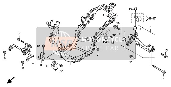 Honda SH150S 2011 Frame voor een 2011 Honda SH150S